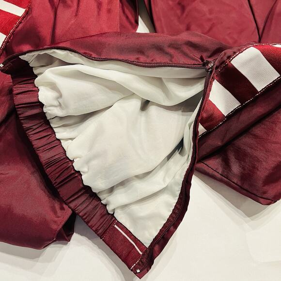 Vintage Adidas Team Men’s Pants L Maroon Track Nylon Lined Zip Ankle - Picture 6 of 6